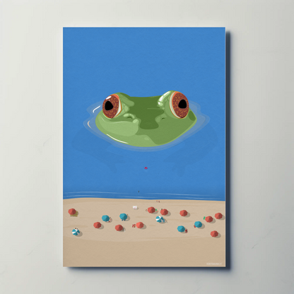 Frog Beach Print