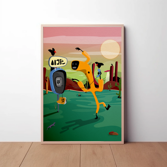 Cactus Invader Print