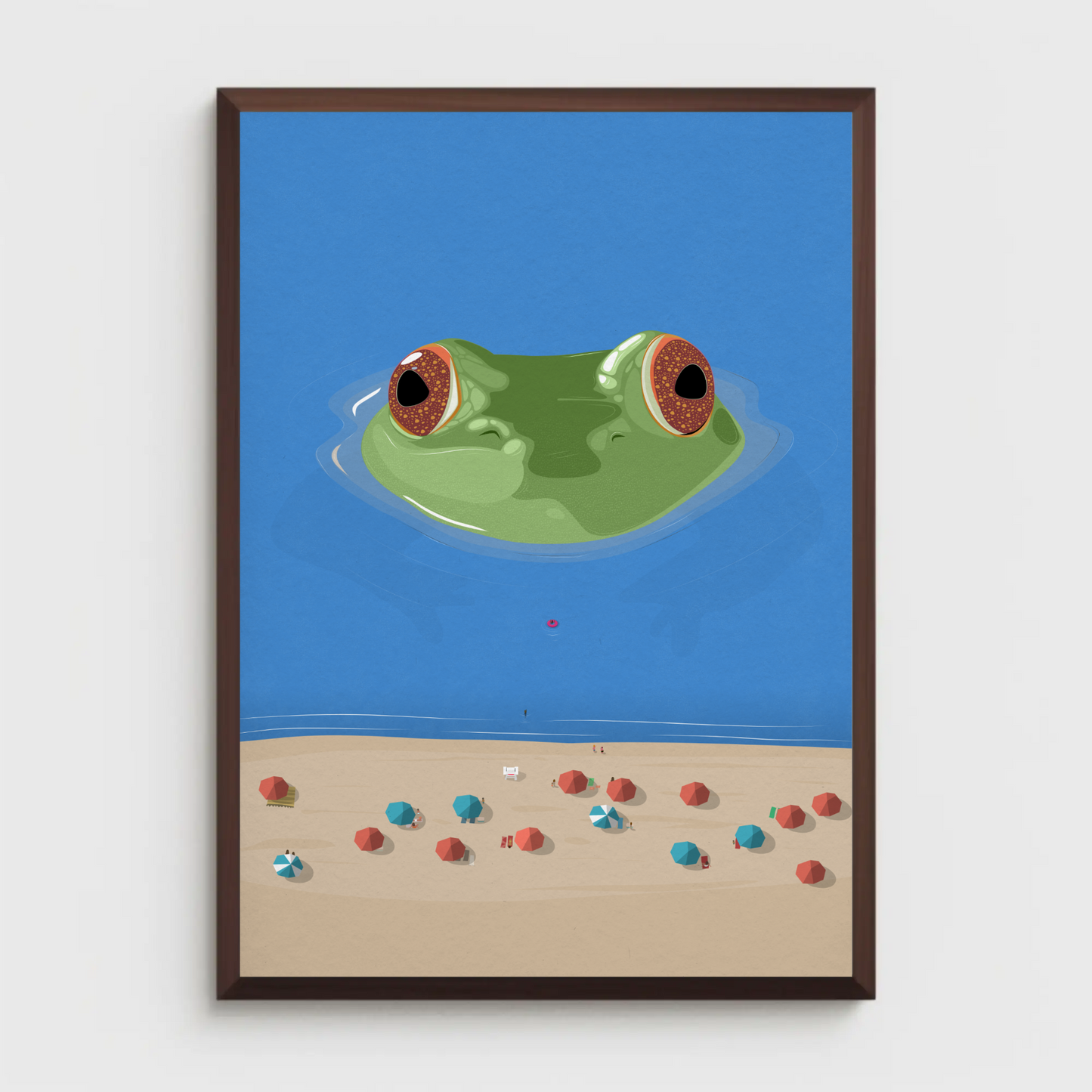 Frog Beach Print