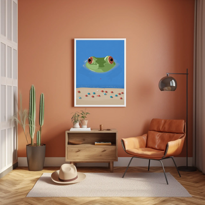 Frog Beach Print