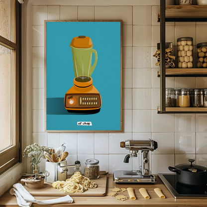 Ol' chap Blender Companion Printed Illustration