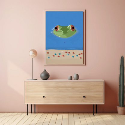 Frog Beach Print