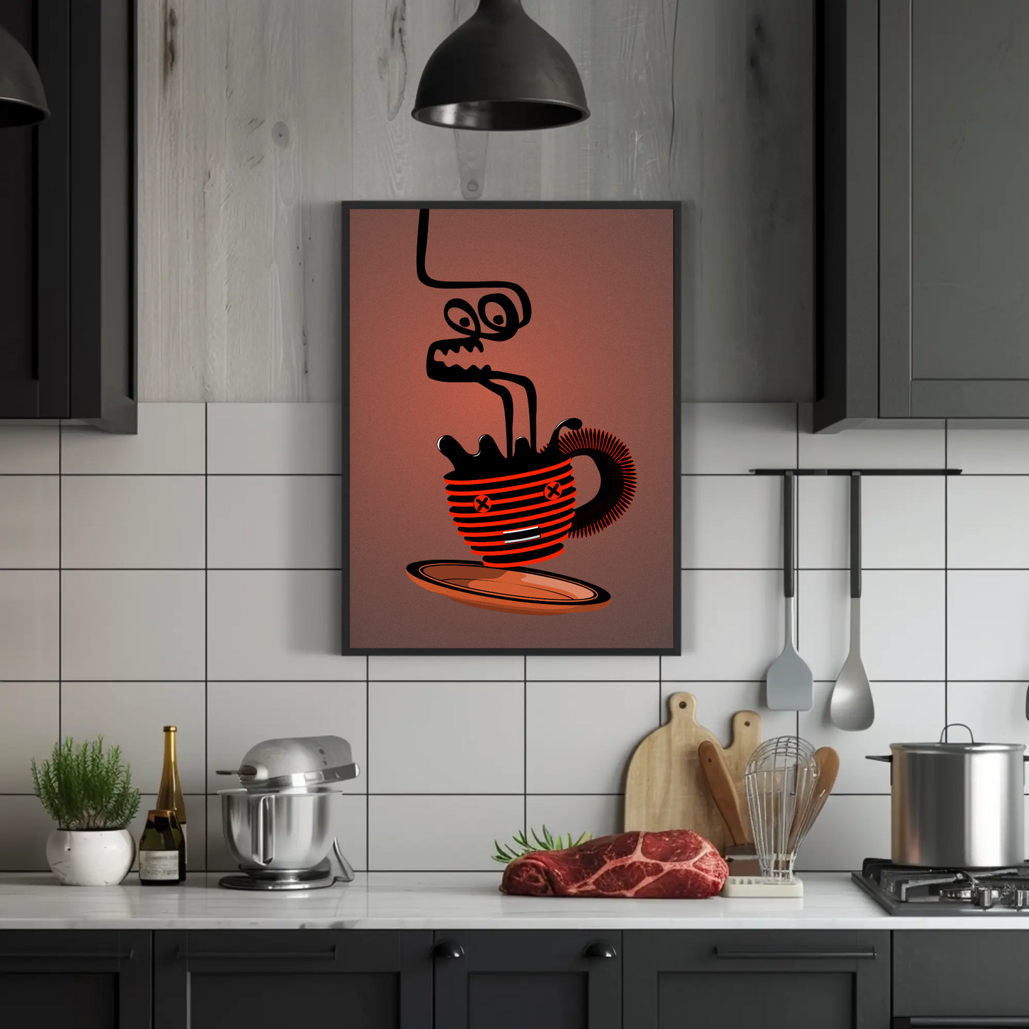 Coffee Cup Spirit Print