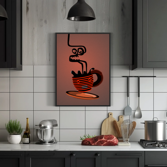 Coffee Cup Spirit Print