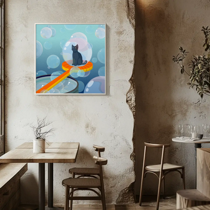 Bubble Wand Cat Print